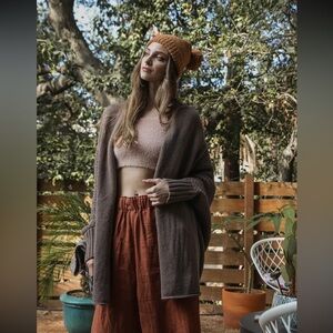 MOCHA Bat Sleeve Knit Cardigan